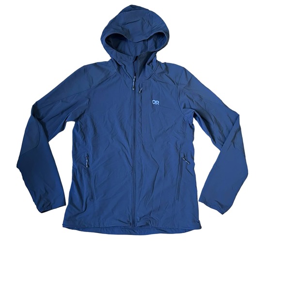 Outdoor Research Jackets & Blazers - Outdoor Research Jacket Lightweight Hooded Windbreaker Soft Shell Blue Small